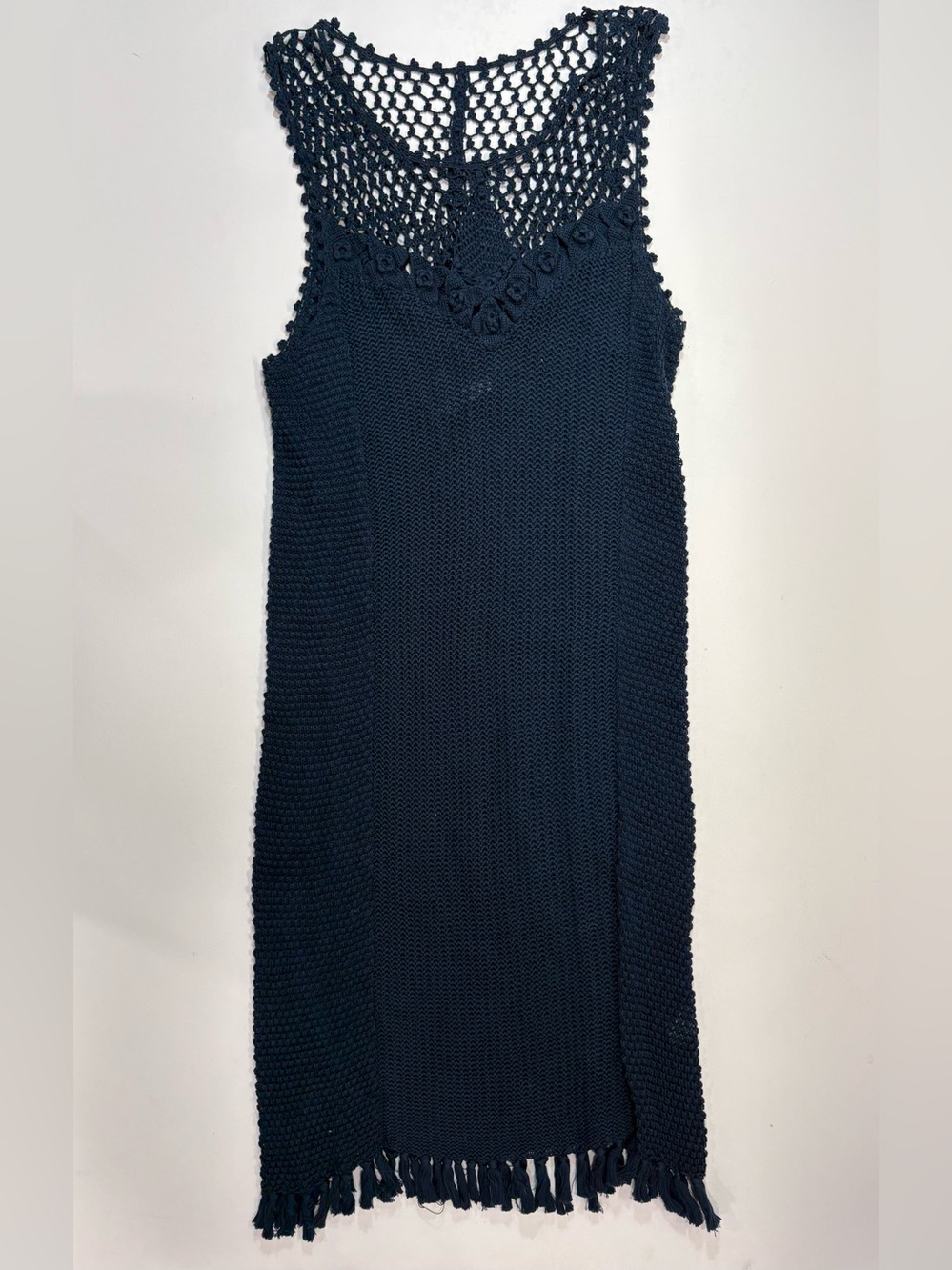 Ulla Johnson Navy Crochet Mini Dress - Picture 3 of 12